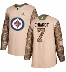 Youth Adidas Winnipeg Jets #7 Ben Chiarot Authentic Camo Veterans Day Practice NHL Jersey