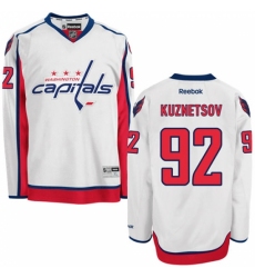 Women's Reebok Washington Capitals #92 Evgeny Kuznetsov Authentic White Away NHL Jersey