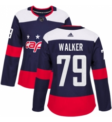 Women's Adidas Washington Capitals #79 Nathan Walker Authentic Navy Blue 2018 Stadium Series NHL Jersey