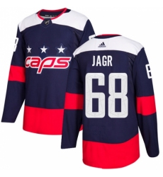 Men's Adidas Washington Capitals #68 Jaromir Jagr Authentic Navy Blue 2018 Stadium Series NHL Jersey