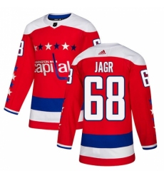 Men's Adidas Washington Capitals #68 Jaromir Jagr Authentic Red Alternate NHL Jersey