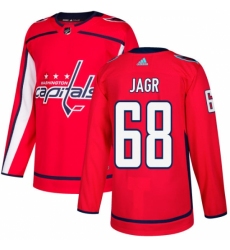 Men's Adidas Washington Capitals #68 Jaromir Jagr Premier Red Home NHL Jersey