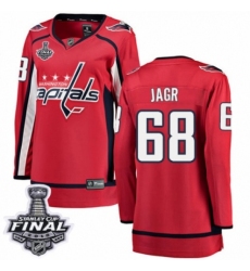 Women's Washington Capitals #68 Jaromir Jagr Fanatics Branded Red Home Breakaway 2018 Stanley Cup Final NHL Jersey