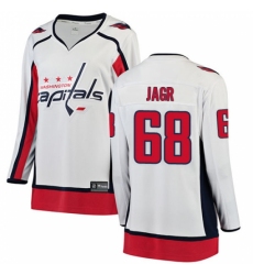 Women's Washington Capitals #68 Jaromir Jagr Fanatics Branded White Away Breakaway NHL Jersey