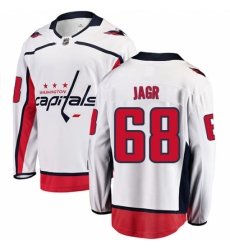 Youth Washington Capitals #68 Jaromir Jagr Fanatics Branded White Away Breakaway NHL Jersey