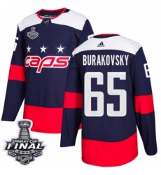 Men's Adidas Washington Capitals #65 Andre Burakovsky Authentic Navy Blue 2018 Stadium Series 2018 Stanley Cup Final NHL Jersey