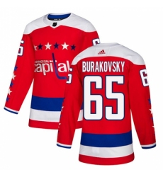 Men's Adidas Washington Capitals #65 Andre Burakovsky Authentic Red Alternate NHL Jersey