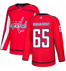 Men's Adidas Washington Capitals #65 Andre Burakovsky Premier Red Home NHL Jersey