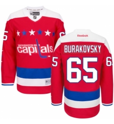 Men's Reebok Washington Capitals #65 Andre Burakovsky Authentic Red Third NHL Jersey