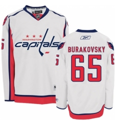 Men's Reebok Washington Capitals #65 Andre Burakovsky Authentic White Away NHL Jersey