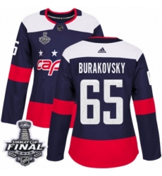 Women's Adidas Washington Capitals #65 Andre Burakovsky Authentic Navy Blue 2018 Stadium Series 2018 Stanley Cup Final NHL Jersey