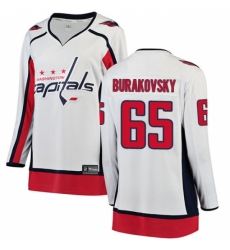 Women's Washington Capitals #65 Andre Burakovsky Fanatics Branded White Away Breakaway NHL Jersey