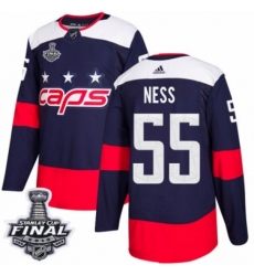 Youth Adidas Washington Capitals #55 Aaron Ness Authentic Navy Blue 2018 Stadium Series 2018 Stanley Cup Final NHL Jersey