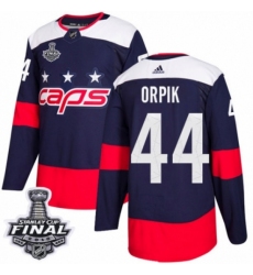 Men's Adidas Washington Capitals #44 Brooks Orpik Authentic Navy Blue 2018 Stadium Series 2018 Stanley Cup Final NHL Jersey