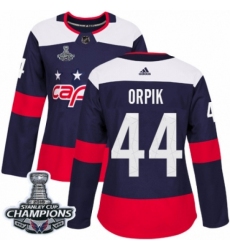 Women's Adidas Washington Capitals #44 Brooks Orpik Authentic Navy Blue 2018 Stadium Series 2018 Stanley Cup Final Champions NHL Jersey