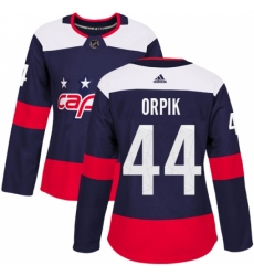 Women's Adidas Washington Capitals #44 Brooks Orpik Authentic Navy Blue 2018 Stadium Series NHL Jersey