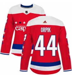 Women's Adidas Washington Capitals #44 Brooks Orpik Authentic Red Alternate NHL Jersey