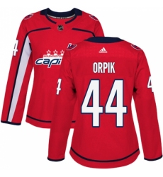 Women's Adidas Washington Capitals #44 Brooks Orpik Authentic Red Home NHL Jersey