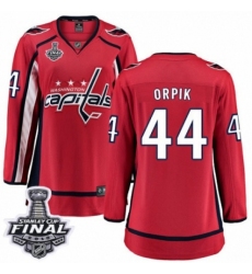 Women's Washington Capitals #44 Brooks Orpik Fanatics Branded Red Home Breakaway 2018 Stanley Cup Final NHL Jersey