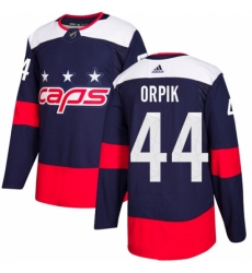 Youth Adidas Washington Capitals #44 Brooks Orpik Authentic Navy Blue 2018 Stadium Series NHL Jersey