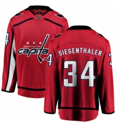 Youth Washington Capitals #34 Jonas Siegenthaler Fanatics Branded Red Home Breakaway NHL Jersey