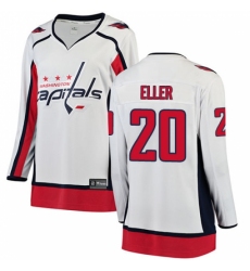 Women's Washington Capitals #20 Lars Eller Fanatics Branded White Away Breakaway NHL Jersey