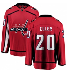 Youth Washington Capitals #20 Lars Eller Fanatics Branded Red Home Breakaway NHL Jersey