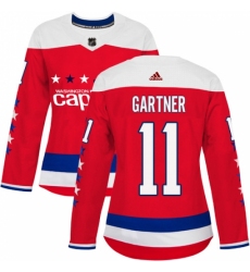 Women's Adidas Washington Capitals #11 Mike Gartner Authentic Red Alternate NHL Jersey