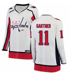 Women's Washington Capitals #11 Mike Gartner Fanatics Branded White Away Breakaway NHL Jersey