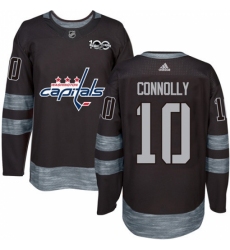 Men's Adidas Washington Capitals #10 Brett Connolly Authentic Black 1917-2017 100th Anniversary NHL Jersey