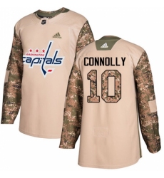 Men's Adidas Washington Capitals #10 Brett Connolly Authentic Camo Veterans Day Practice NHL Jersey