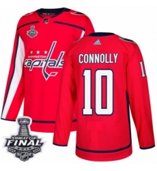 Men's Adidas Washington Capitals #10 Brett Connolly Authentic Red Home 2018 Stanley Cup Final NHL Jersey