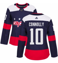 Women's Adidas Washington Capitals #10 Brett Connolly Authentic Navy Blue 2018 Stadium Series NHL Jersey