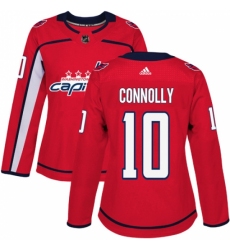 Women's Adidas Washington Capitals #10 Brett Connolly Premier Red Home NHL Jersey