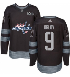 Men's Adidas Washington Capitals #9 Dmitry Orlov Authentic Black 1917-2017 100th Anniversary NHL Jersey