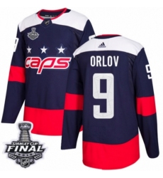 Men's Adidas Washington Capitals #9 Dmitry Orlov Authentic Navy Blue 2018 Stadium Series 2018 Stanley Cup Final NHL Jersey