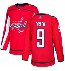 Men's Adidas Washington Capitals #9 Dmitry Orlov Authentic Red Home NHL Jersey