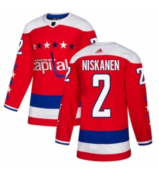 Men's Adidas Washington Capitals #2 Matt Niskanen Authentic Red Alternate NHL Jersey