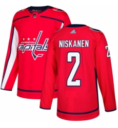 Men's Adidas Washington Capitals #2 Matt Niskanen Authentic Red Home NHL Jersey