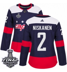 Women's Adidas Washington Capitals #2 Matt Niskanen Authentic Navy Blue 2018 Stadium Series 2018 Stanley Cup Final NHL Jersey