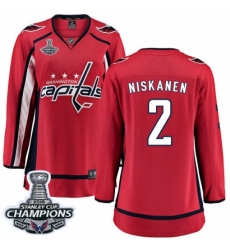 Women's Washington Capitals #2 Matt Niskanen Fanatics Branded Red Home Breakaway 2018 Stanley Cup Final Champions NHL Jersey