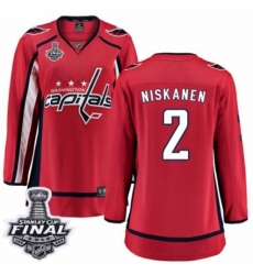 Women's Washington Capitals #2 Matt Niskanen Fanatics Branded Red Home Breakaway 2018 Stanley Cup Final NHL Jersey