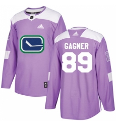 Men's Adidas Vancouver Canucks #89 Sam Gagner Authentic Purple Fights Cancer Practice NHL Jersey