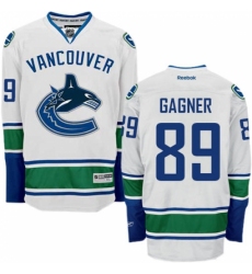 Men's Reebok Vancouver Canucks #89 Sam Gagner Authentic White Away NHL Jersey