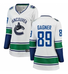 Women's Vancouver Canucks #89 Sam Gagner Fanatics Branded White Away Breakaway NHL Jersey