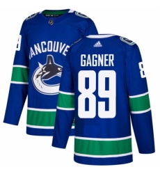 Youth Adidas Vancouver Canucks #89 Sam Gagner Authentic Blue Home NHL Jersey