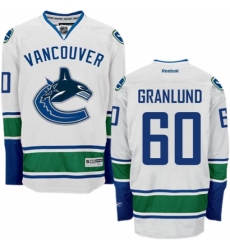 Men's Reebok Vancouver Canucks #60 Markus Granlund Authentic White Away NHL Jersey