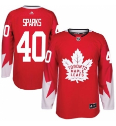 Youth Adidas Toronto Maple Leafs #40 Garret Sparks Authentic Red Alternate NHL Jersey