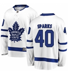 Youth Toronto Maple Leafs #40 Garret Sparks Fanatics Branded White Away Breakaway NHL Jersey