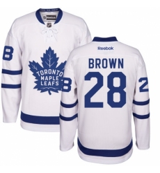 Women's Reebok Toronto Maple Leafs #28 Connor Brown Authentic White Away NHL Jersey